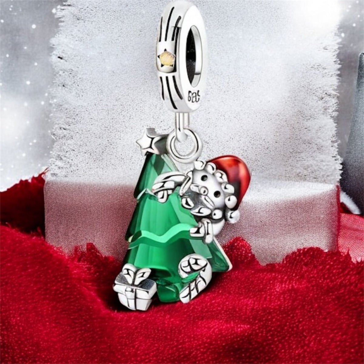Murano Santa Surprise Dangle Charm - bellissi