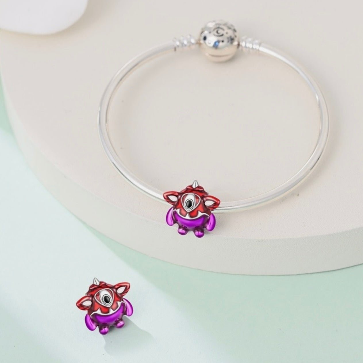 One - Eyed Monster Multicoloured Charm - bellissi
