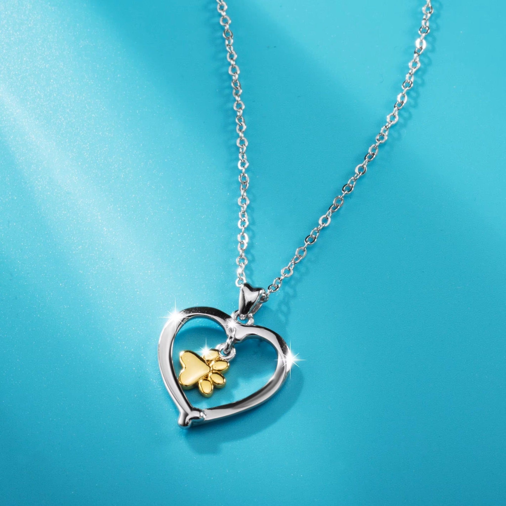 Paw Love Heart Necklace - bellissi