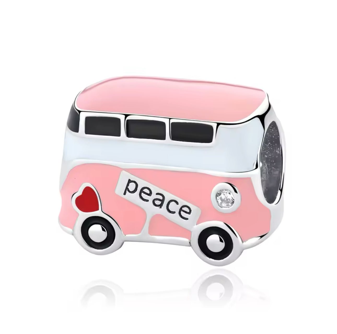 Pink Bus to the Peace Charm - bellissi