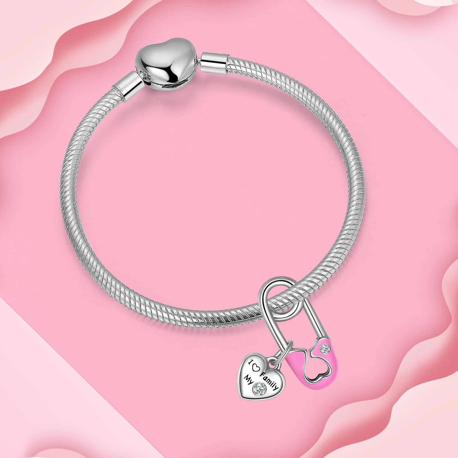 Pink Safety Pin - Clip Charm - bellissi
