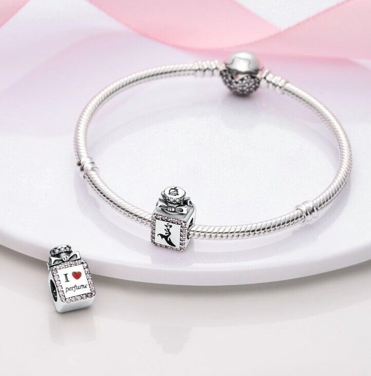 Pink Zircon Heart Perfume Charm - bellissi