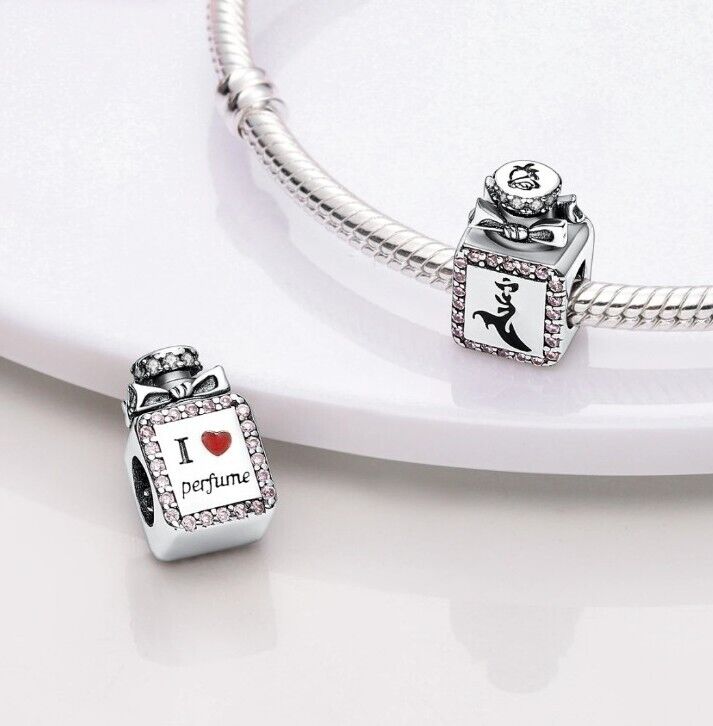 Pink Zircon Heart Perfume Charm - bellissi