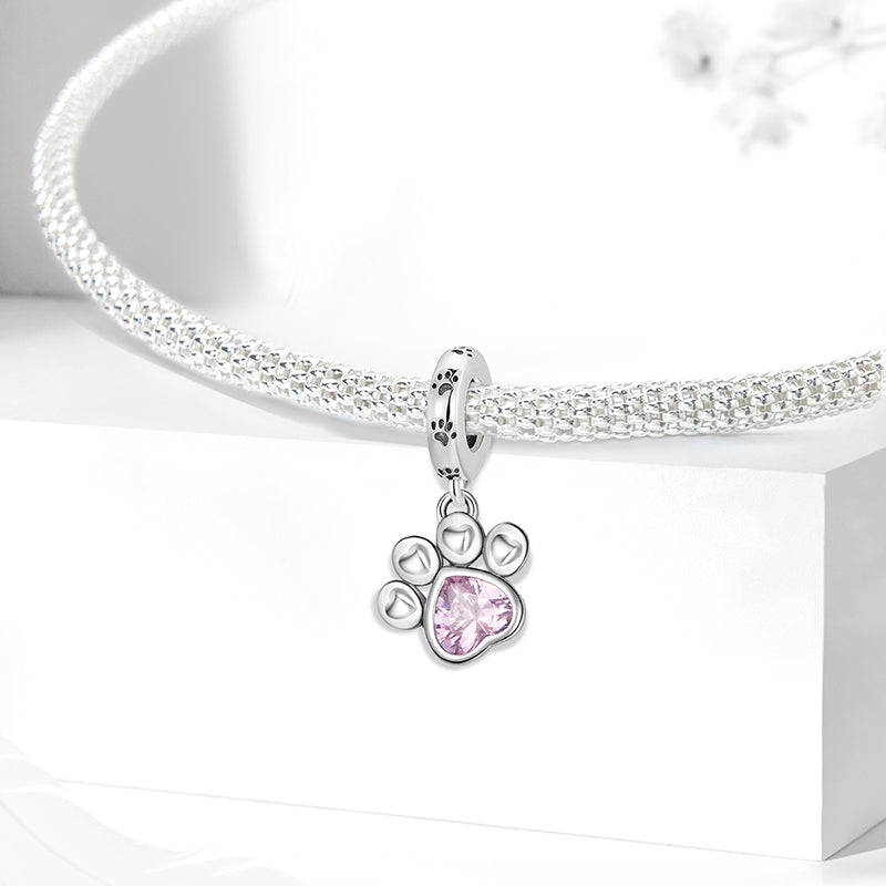 Blue Paw Charm