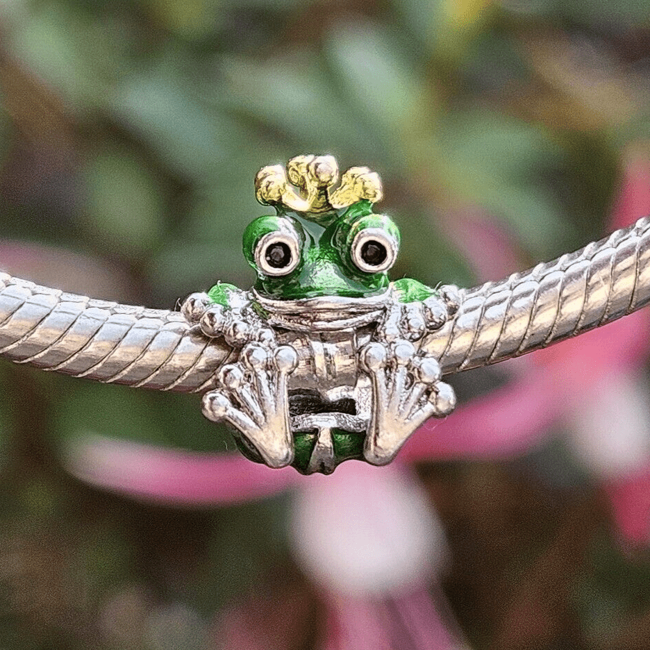 Prince Frog In A Crown Charm - bellissi