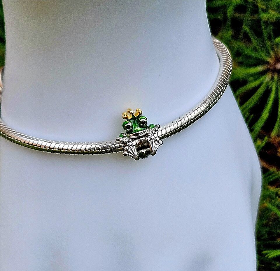 Prince Frog In A Crown Charm - bellissi