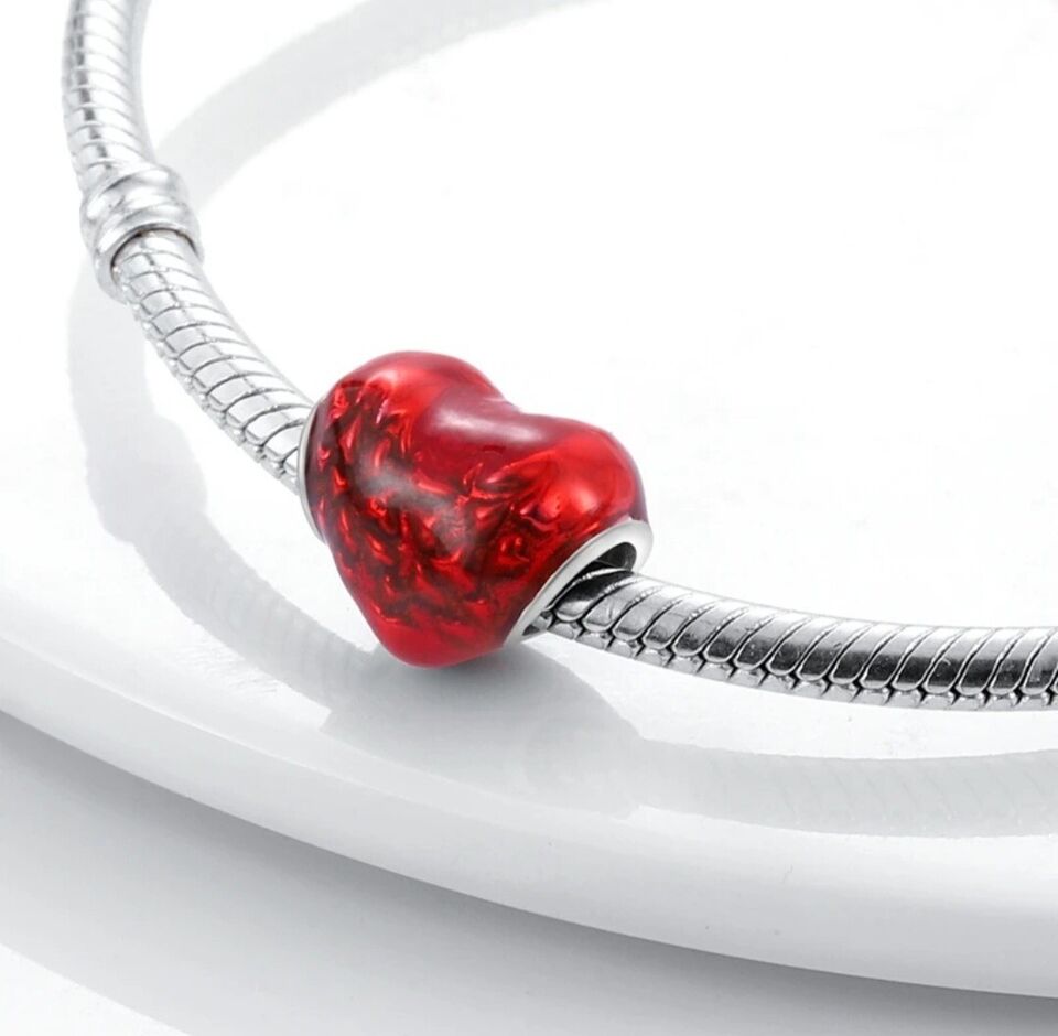 Red Love Heart Charm - bellissi