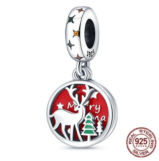 Reindeer Merry Christmas Charm - bellissi
