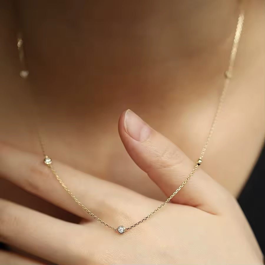 Round Zircon Necklace - bellissi