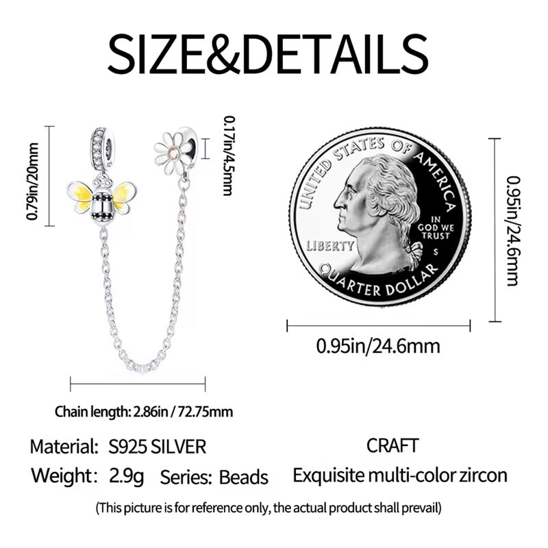 Safety Chain Bee Charm - bellissi