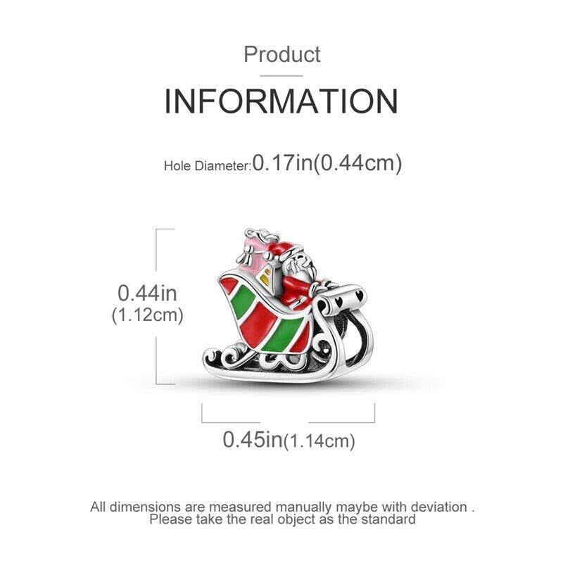 Santa in a Sleigh Charm - bellissi