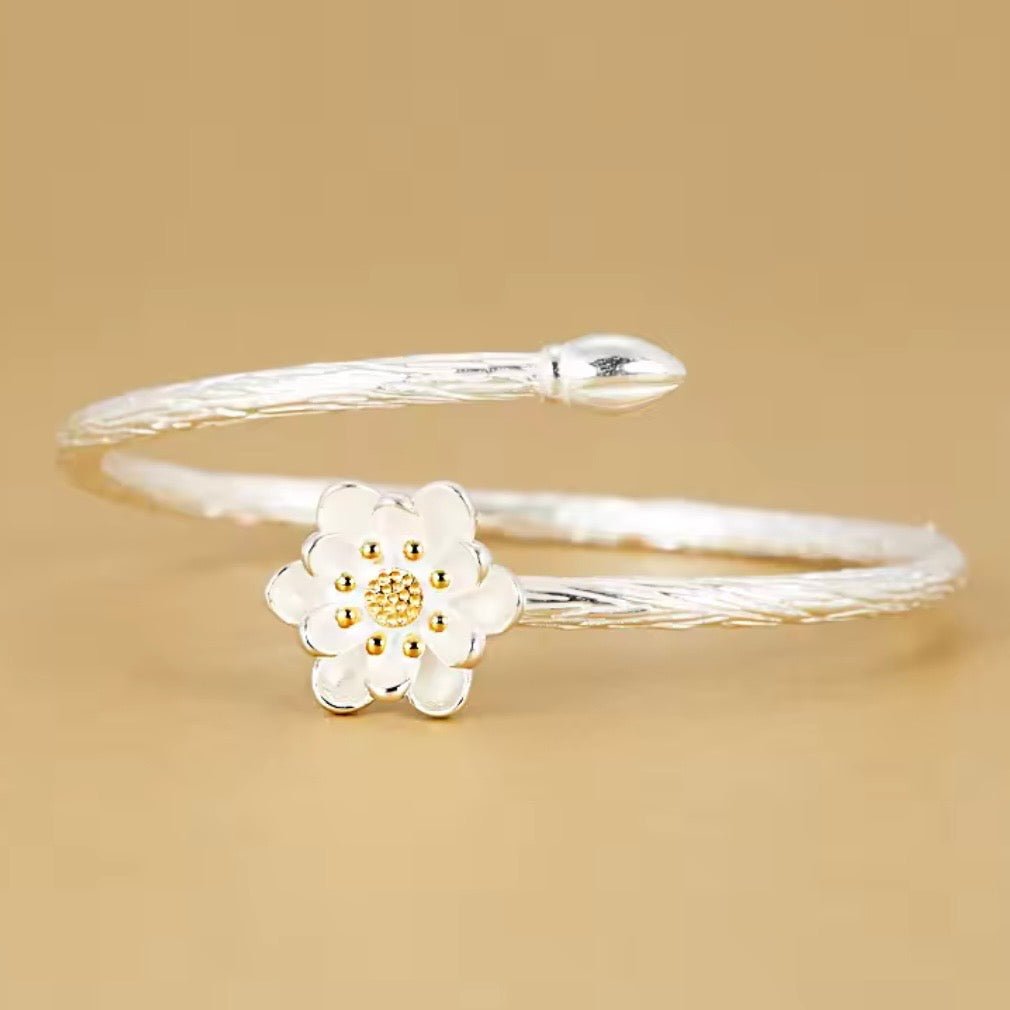 Silver Bloom Adjustable Bracelet - bellissi