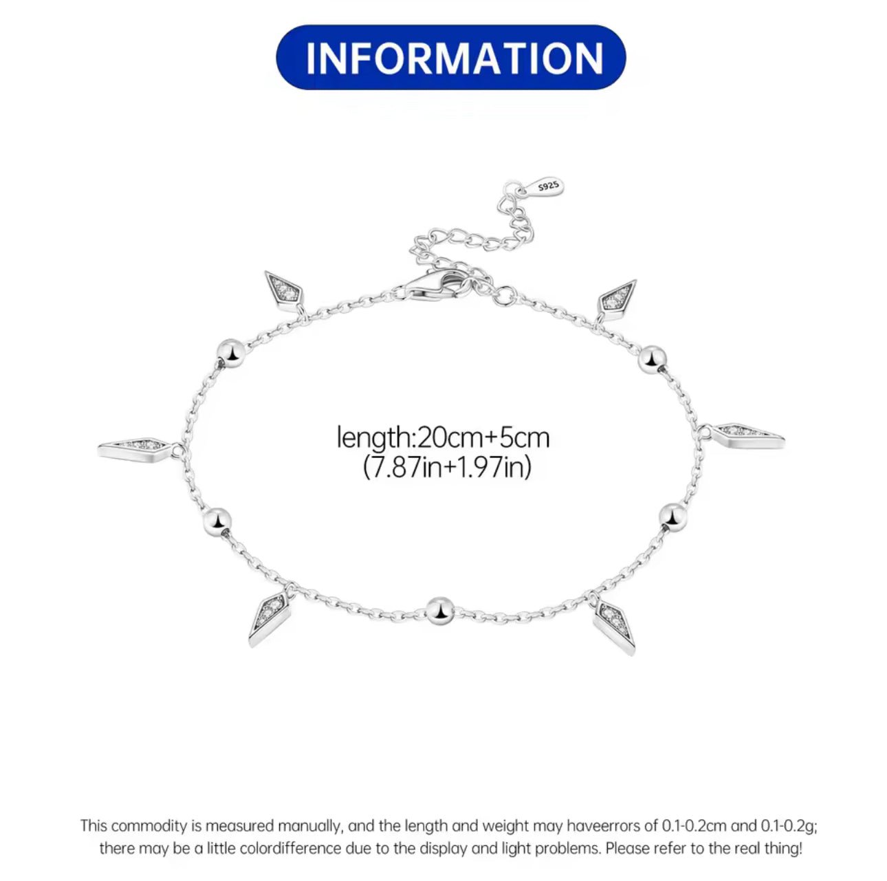Silver Shining Ankle Bracelet - bellissi
