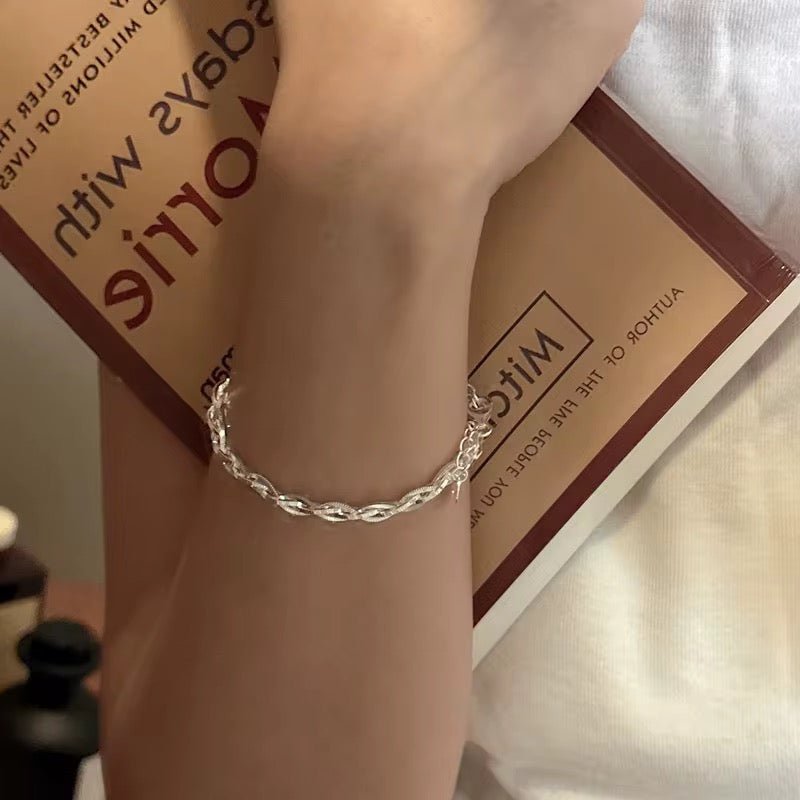 Silver Twist Elegance Bracelet - bellissi