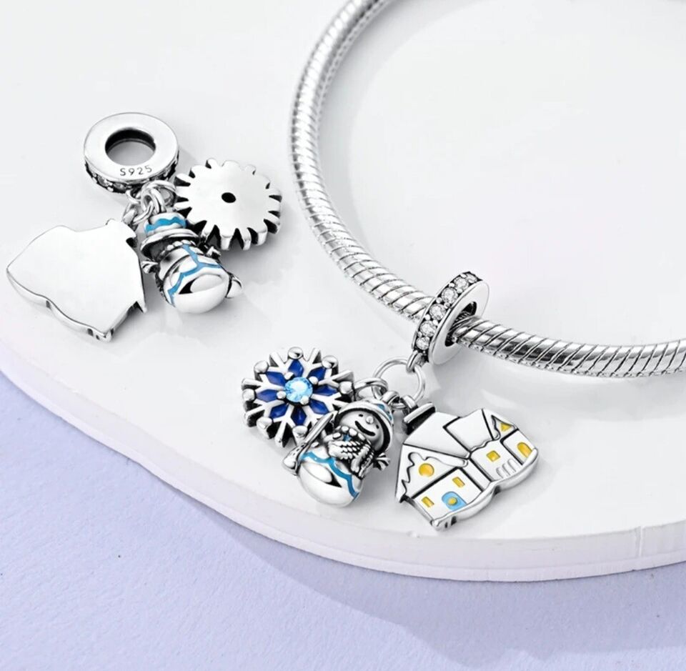 Snowflake Snowman House Charm - bellissi