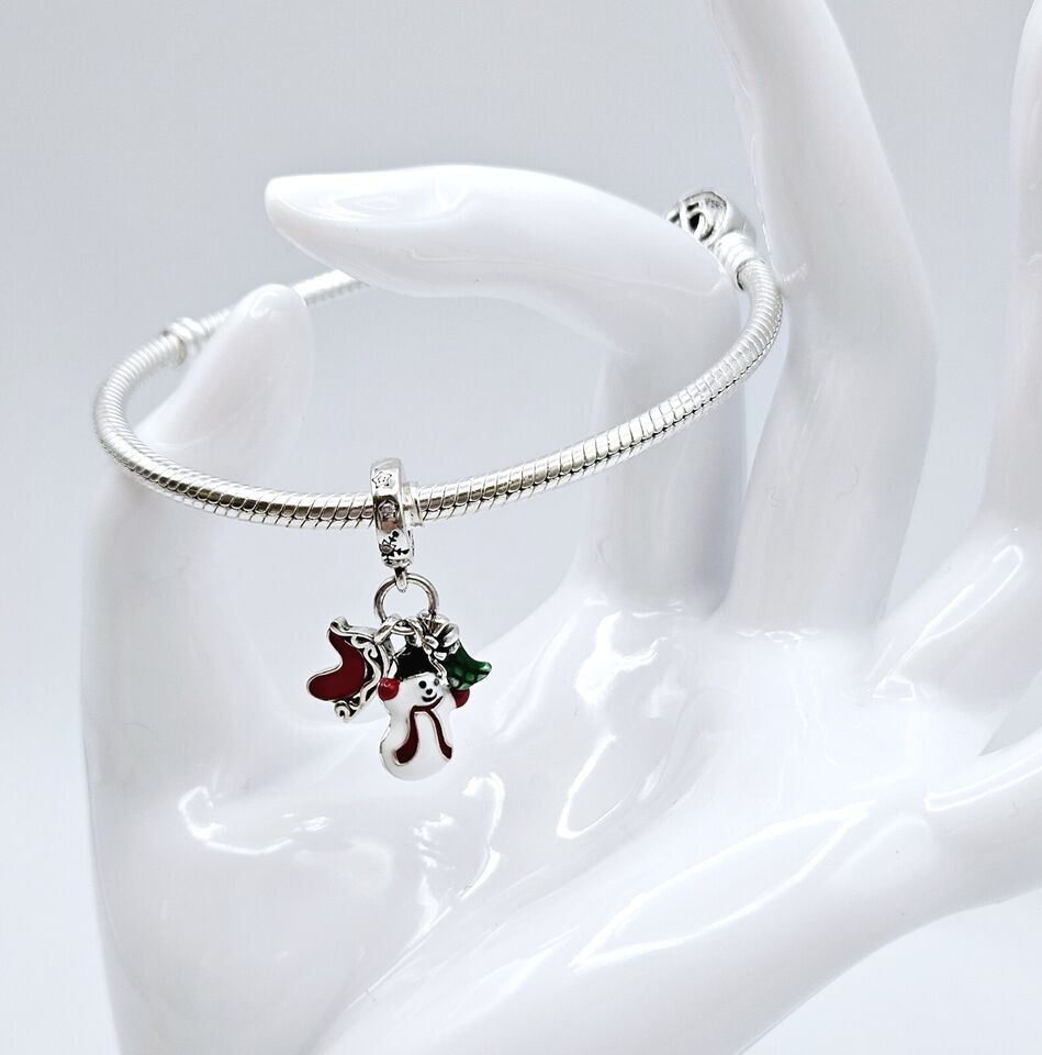 Snowman Dangle Charm - bellissi