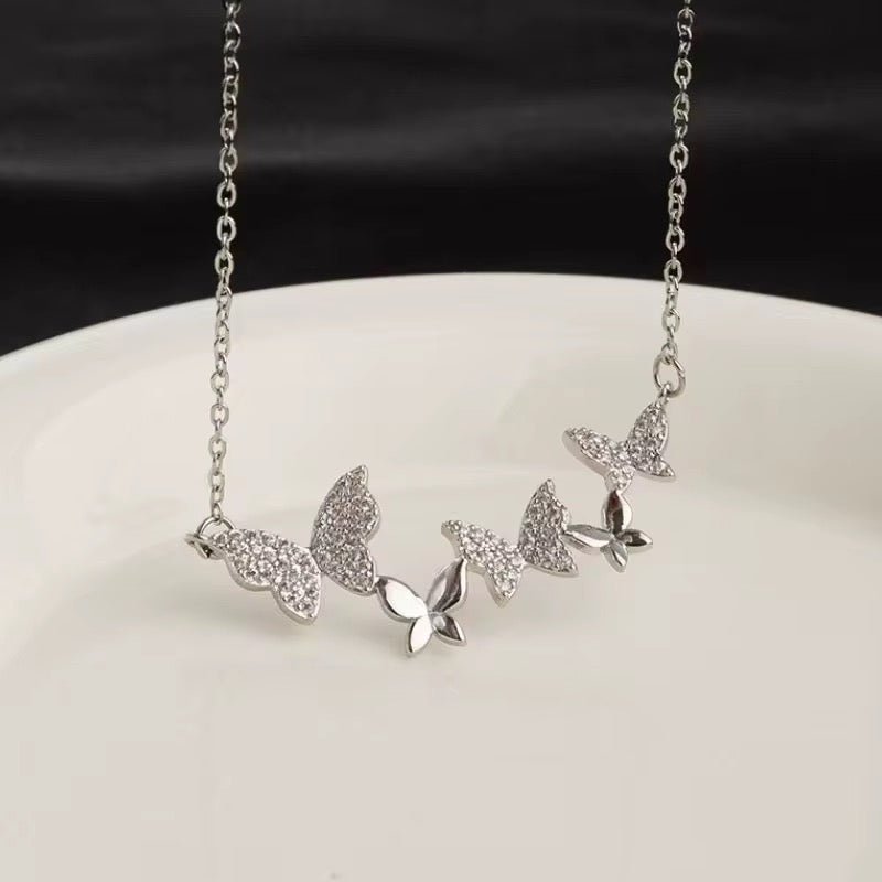 Sparkling Butterfly Chain Bracelet - bellissi