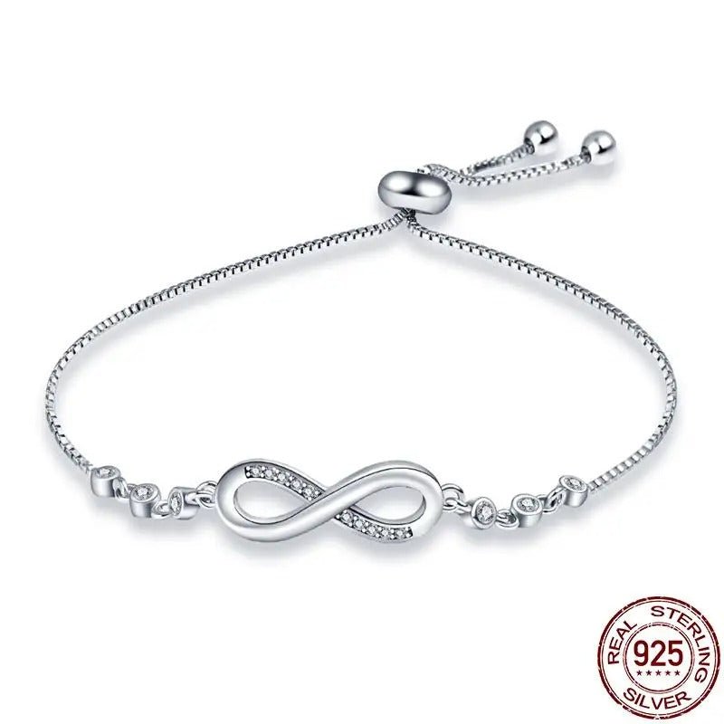 Sterling silver Bracelet Infinity Snake - bellissi