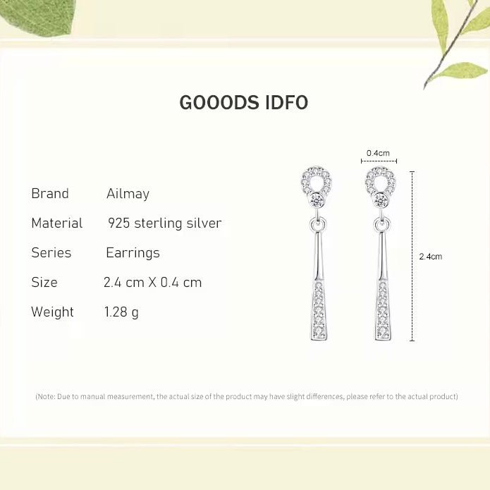 Sterling Silver Clear Zircon Round Stud Earrings - bellissi