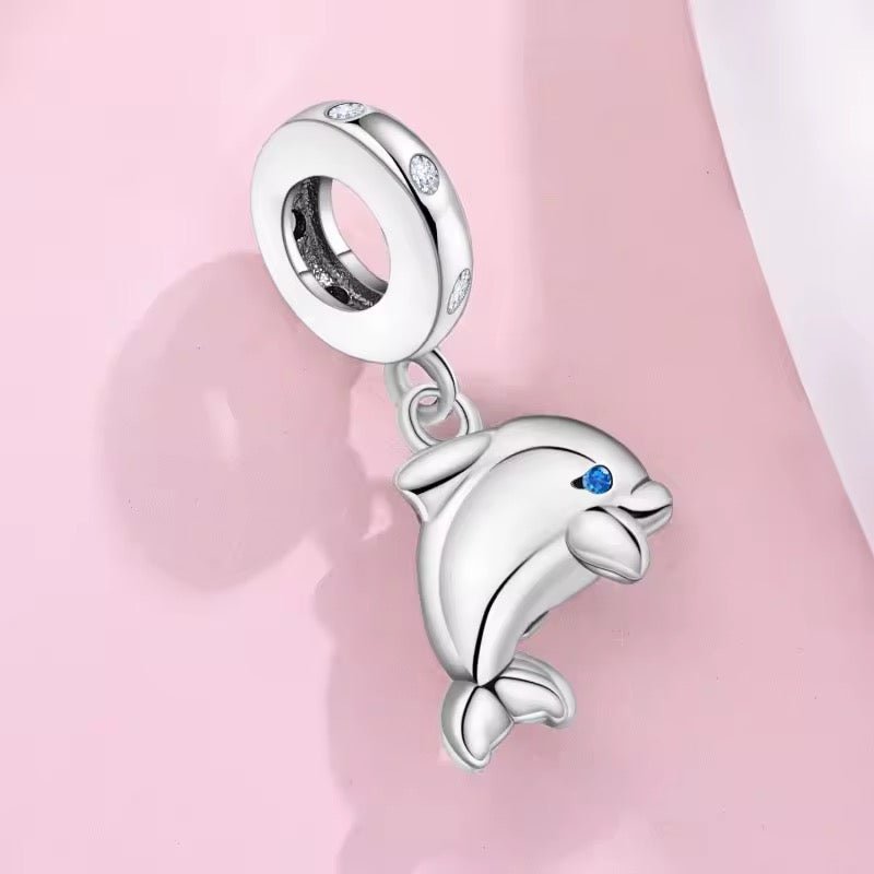 Sterling Silver Dolphin Charm - bellissi