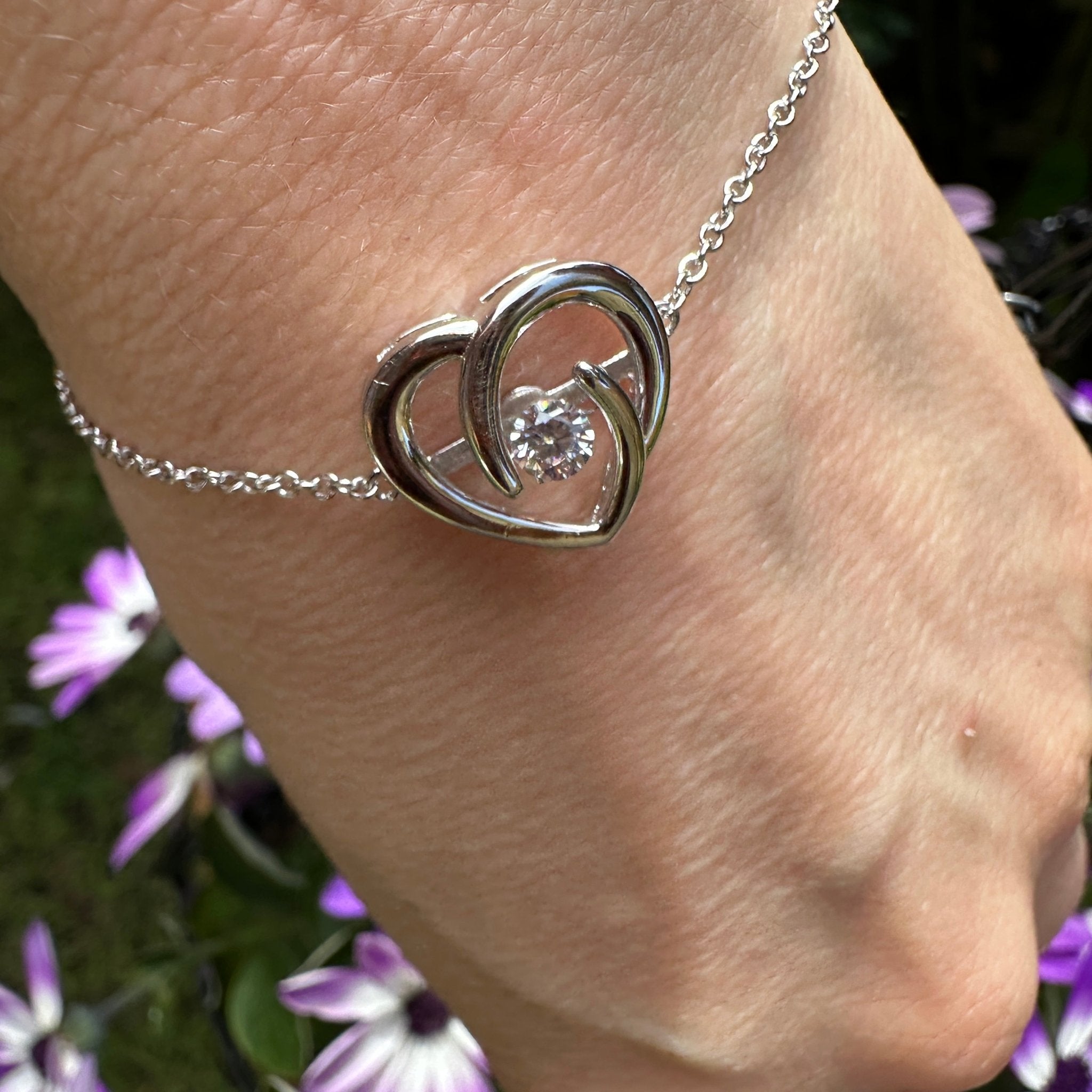 Sterling Silver Heart Bracelet - bellissi