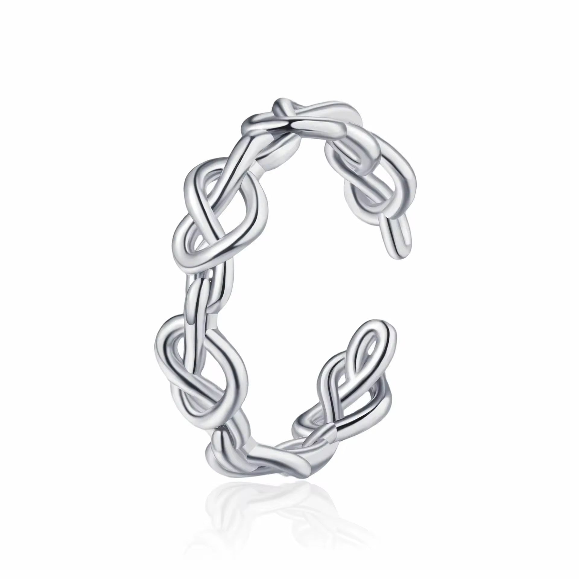 Sterling Silver Love Knot Ring - bellissi