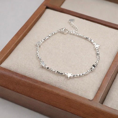 Sterling Silver Star Charm Bracelet - bellissi