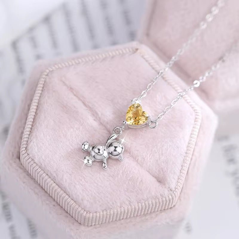Teddy on Natural Gemstone Necklace - bellissi