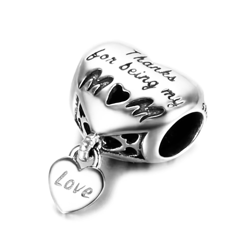 Thank You for Being my Mum Charm Silver - bellissi