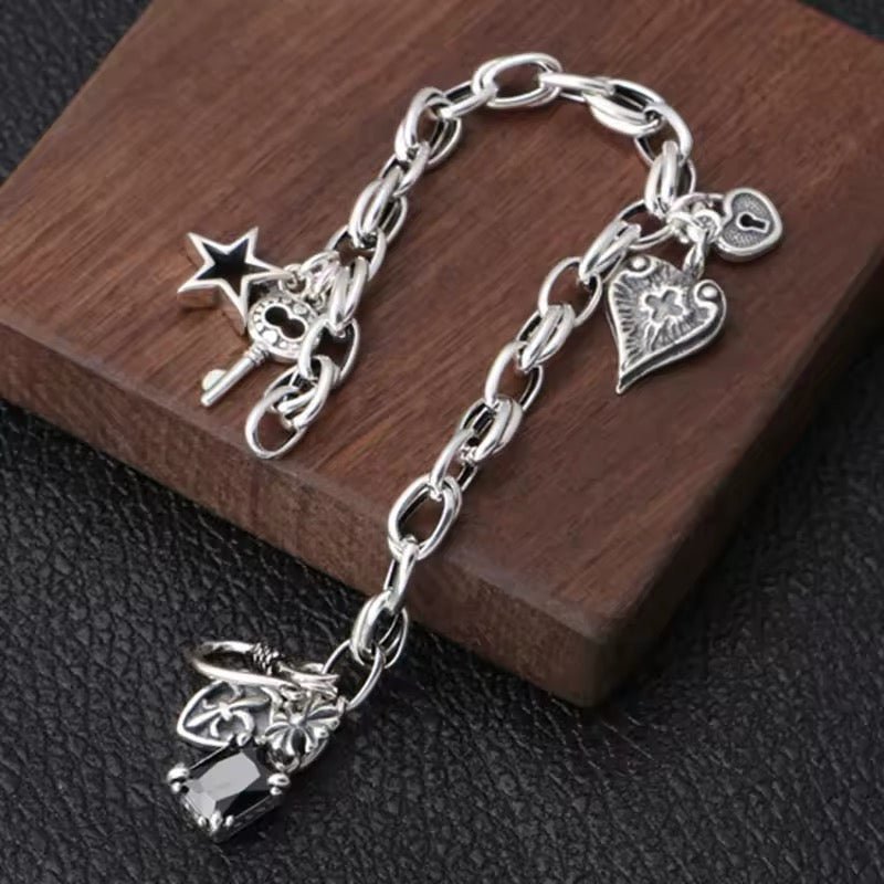 Vintage Star & Key Bracelet - bellissi