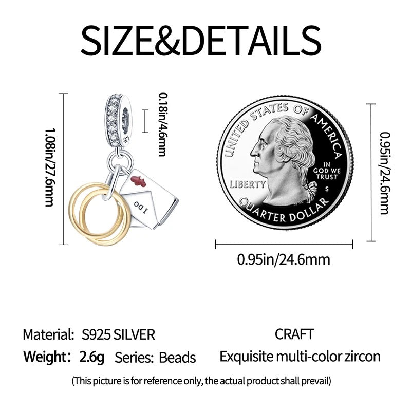 Wedding Ring Dangle Charm - bellissi