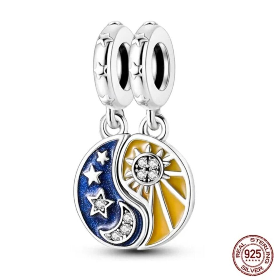 Ying Yang Splittable Sun & Moon Charm - bellissi