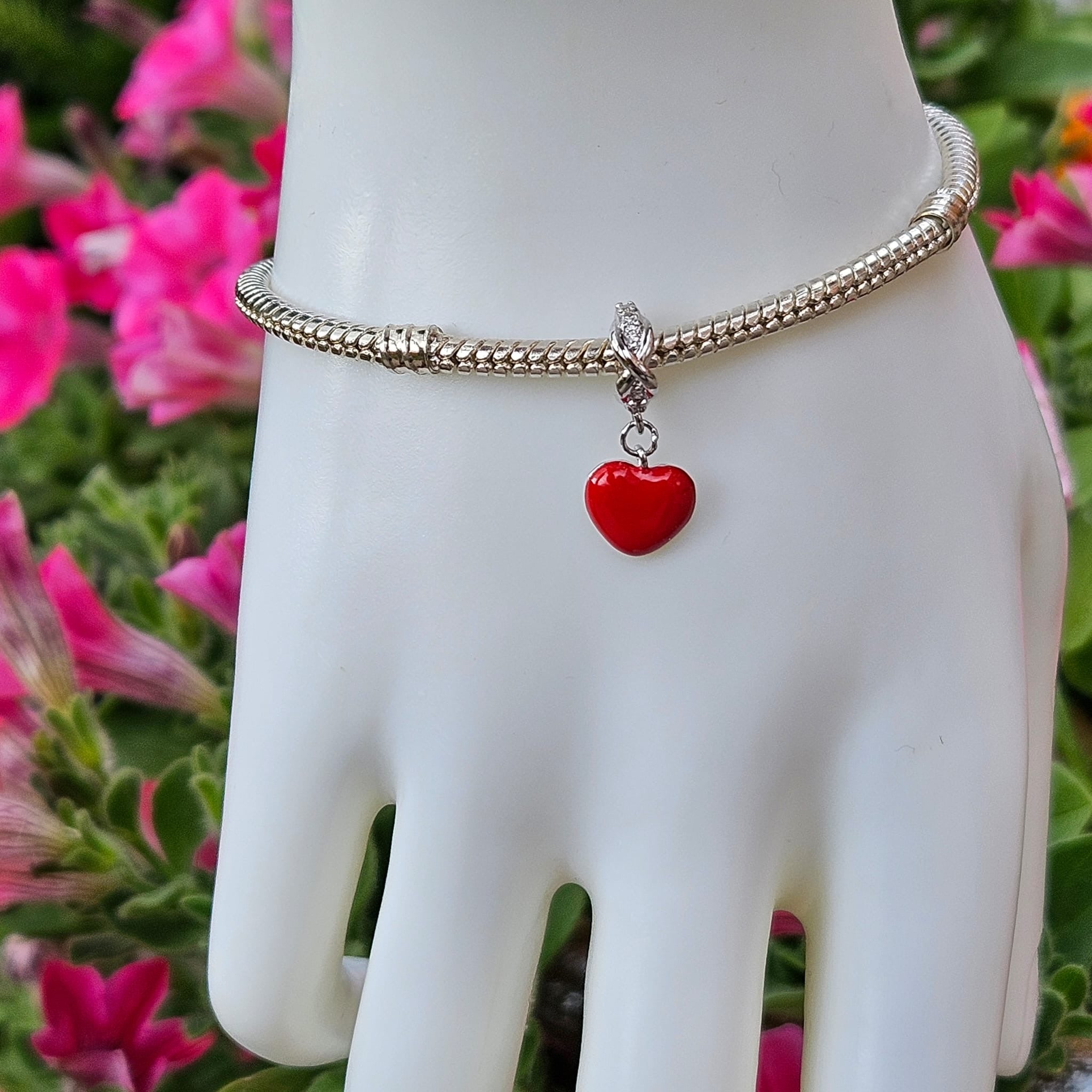 Red Heart Dangle Charm
