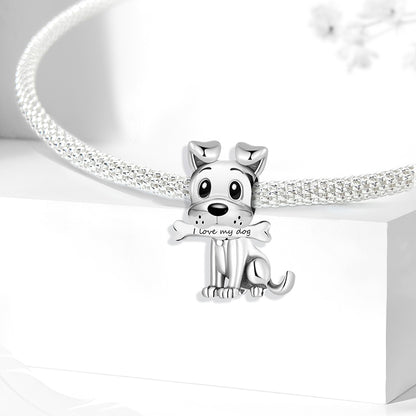 Dog With Bone Charm