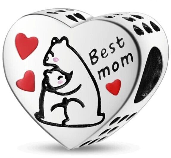Best Mum Heart Charm