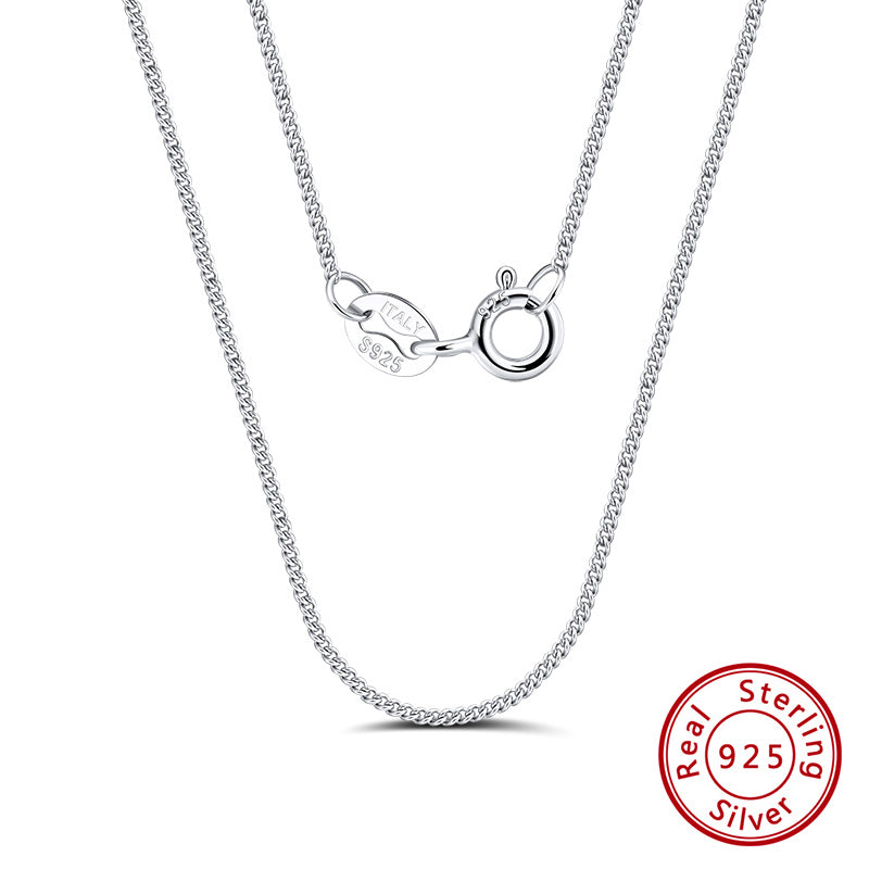 Chain Necklace 925 Sterling Silver 1.0mm 50cm