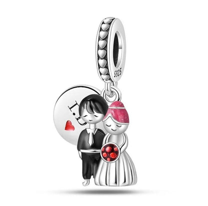 Just Married Couple Dangle Charm