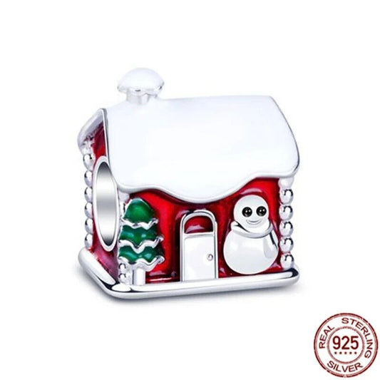 Gingerbread House Silver Chram S925For Bracelet And Necklace