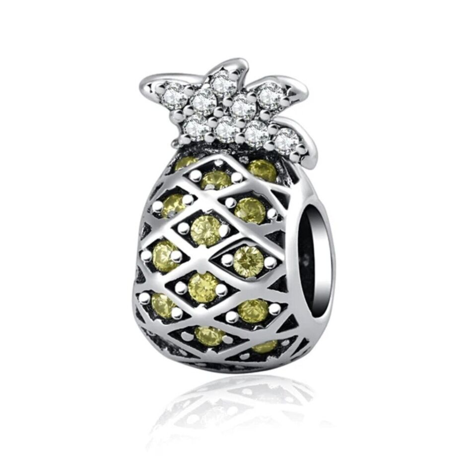 Sparkling Pinaple Bead Charm