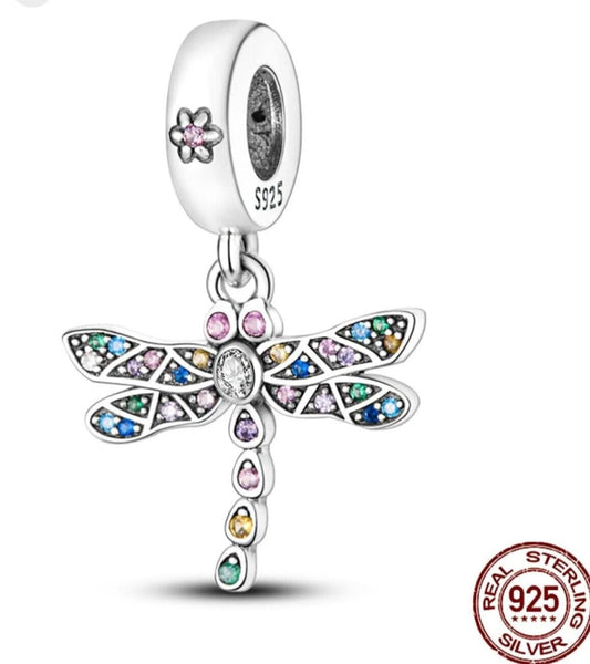 Dragonfly Zirconia Charm