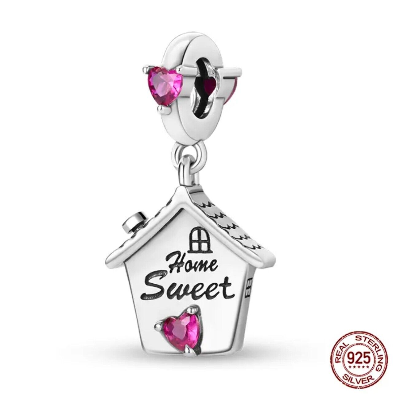 Sweet Home House Red Heart Charm