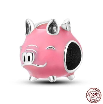 Pink Cute Pig Charm