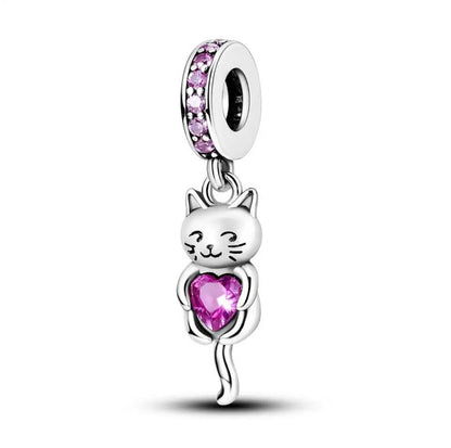 Kitty, Cat whit Pink Heart Charm