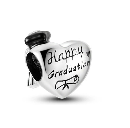 Happy Graduation Heart With Cap Charm