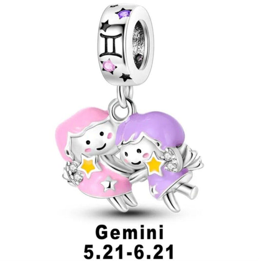 Luminous Zodiac Sign Gemini Dangle Charm