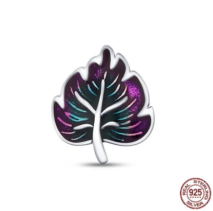 Autum Colourful Leaf Charm