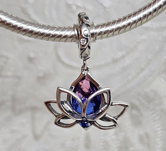 Lotus Flower Crystal Charm