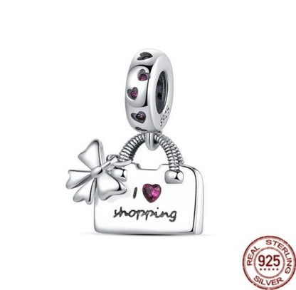 Love Shopping Bag Dangle Charm
