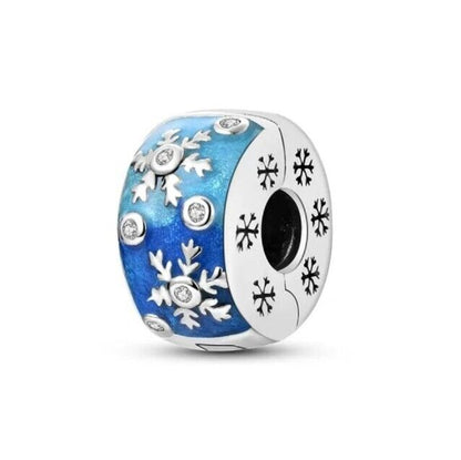 Blue Snowflake Clip On Charm