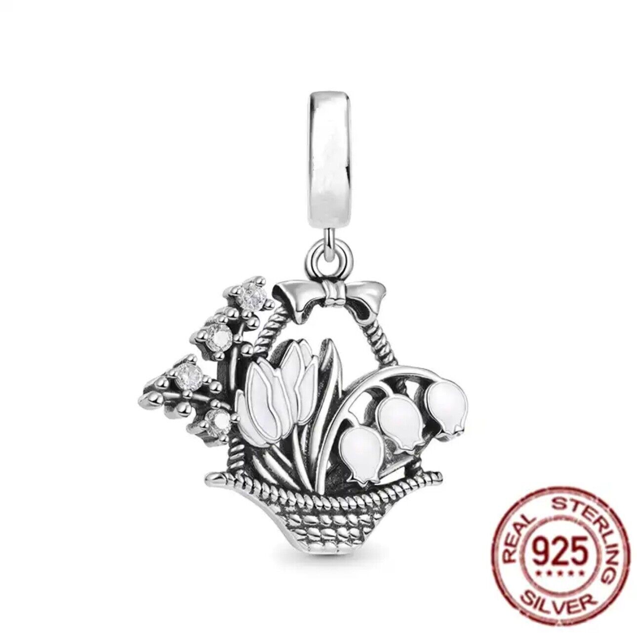 Bouquet of Flowers in a Vase Charm